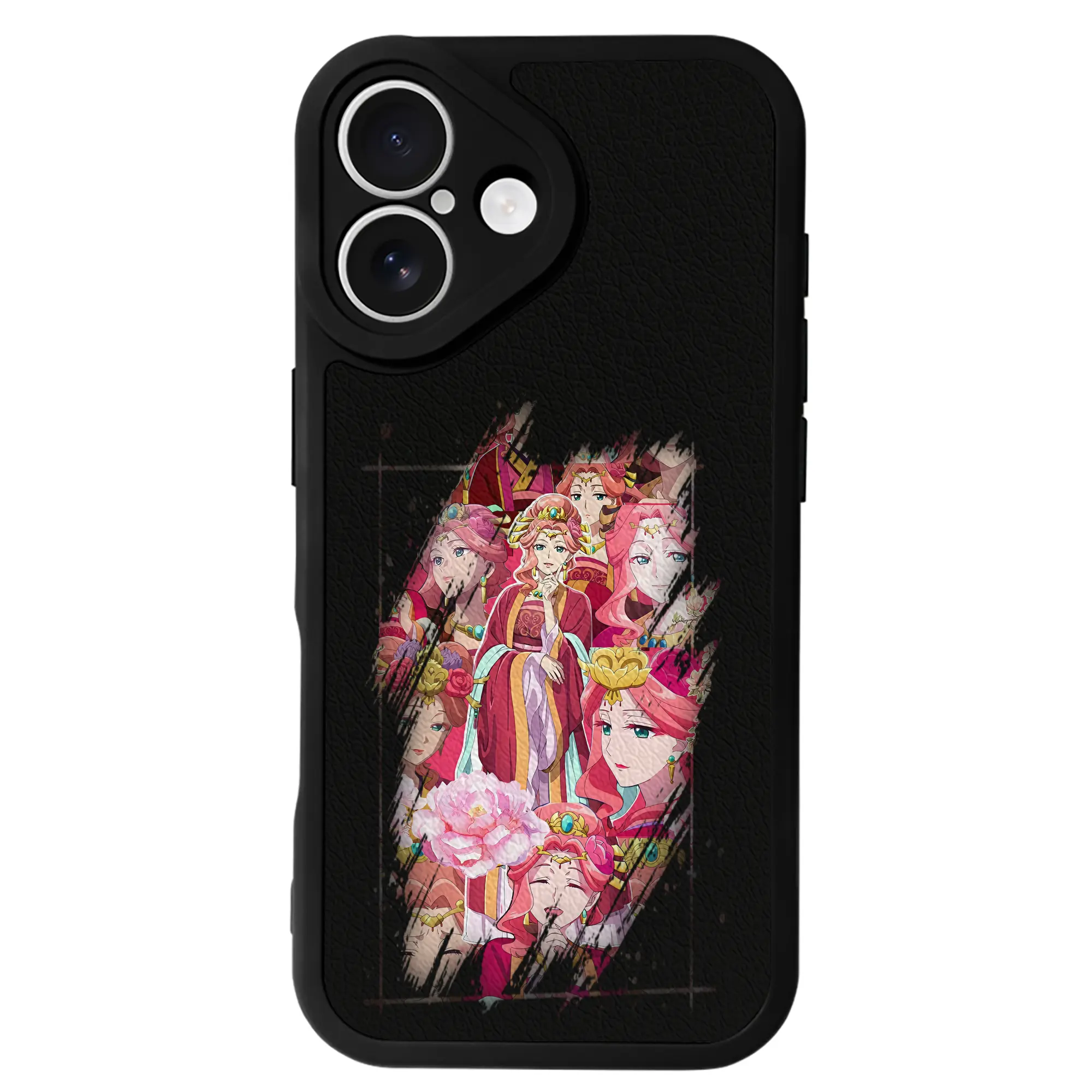 薬屋のひとりごと グッズ,玉葉妃 - IPhone 16シリーズ対応 ・ シリコンスマホケース ・ レザー調 ・ 高精度フィット ・ 耐衝撃 ・ ワイヤレス充電対応 ・ 精密カット